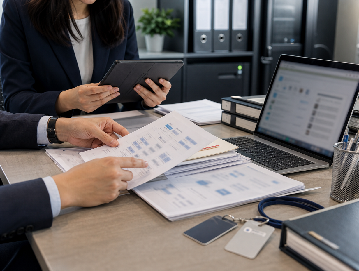 Hong Kong compliance desk reviewing privacy governance and access control documents