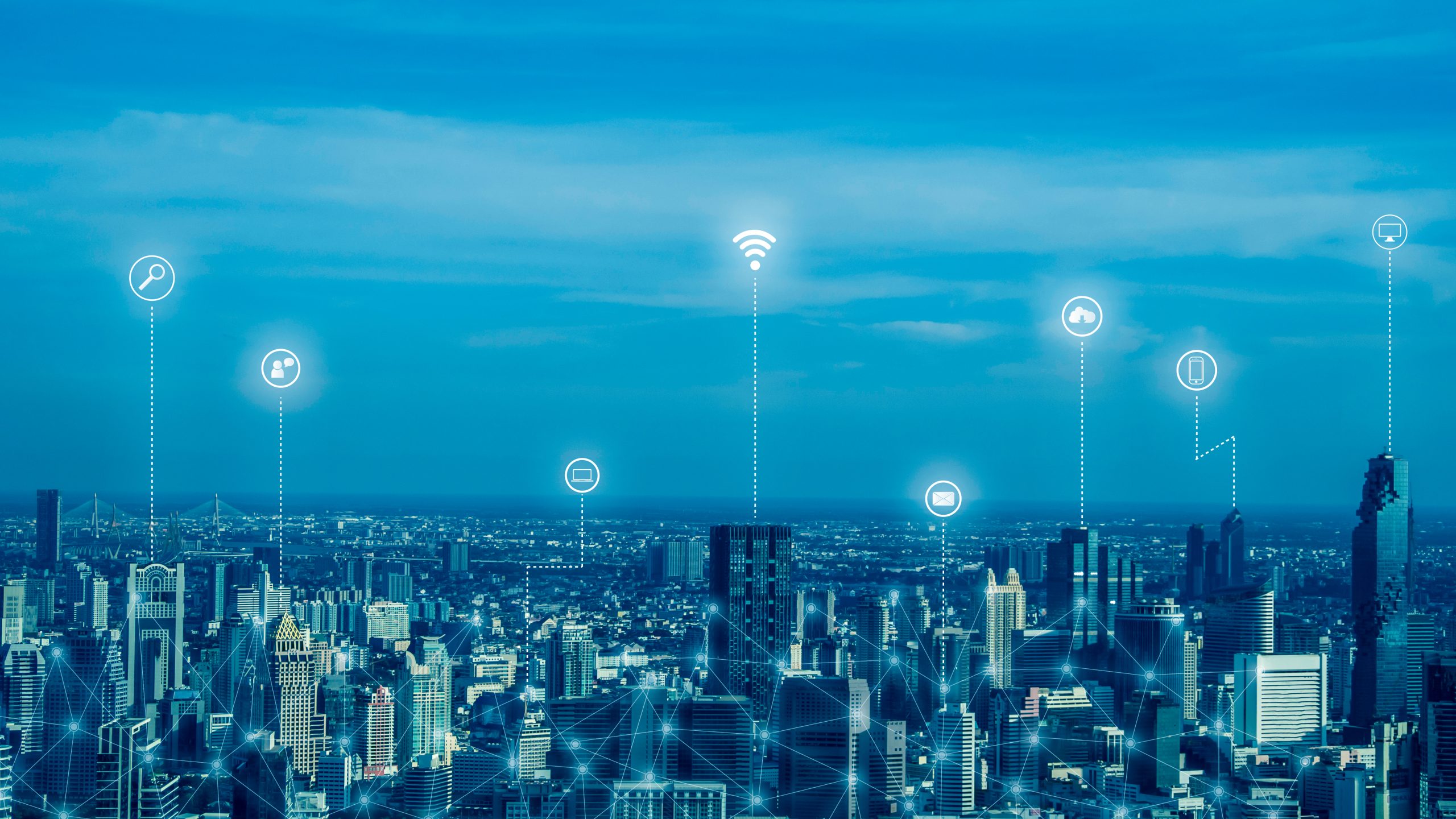 Smart,City,And,Network,Communication.,And,Data,Transformation,On,Public.