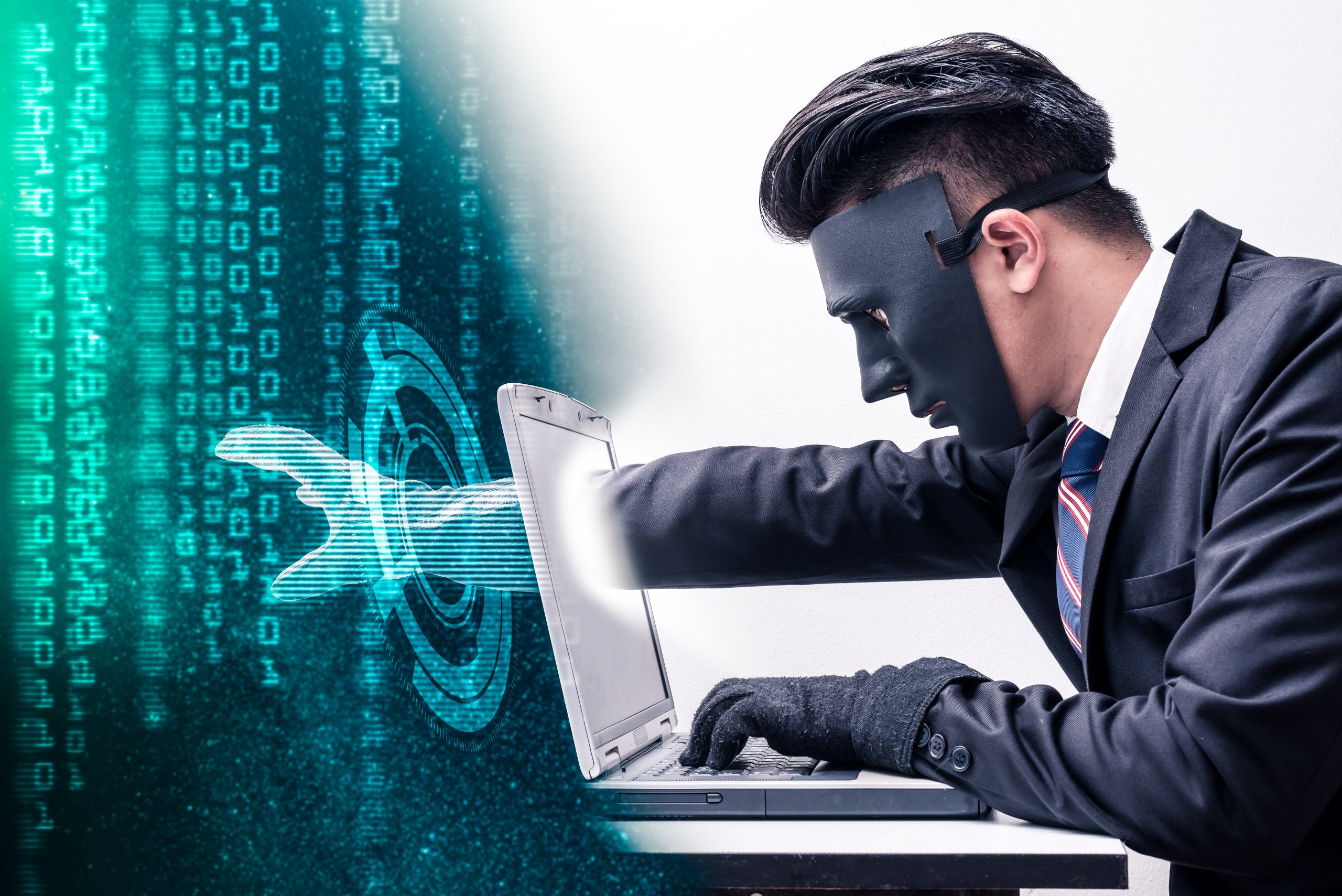 The,Abstract,Image,Of,The,Hacker,Reach,Hand,Through,A